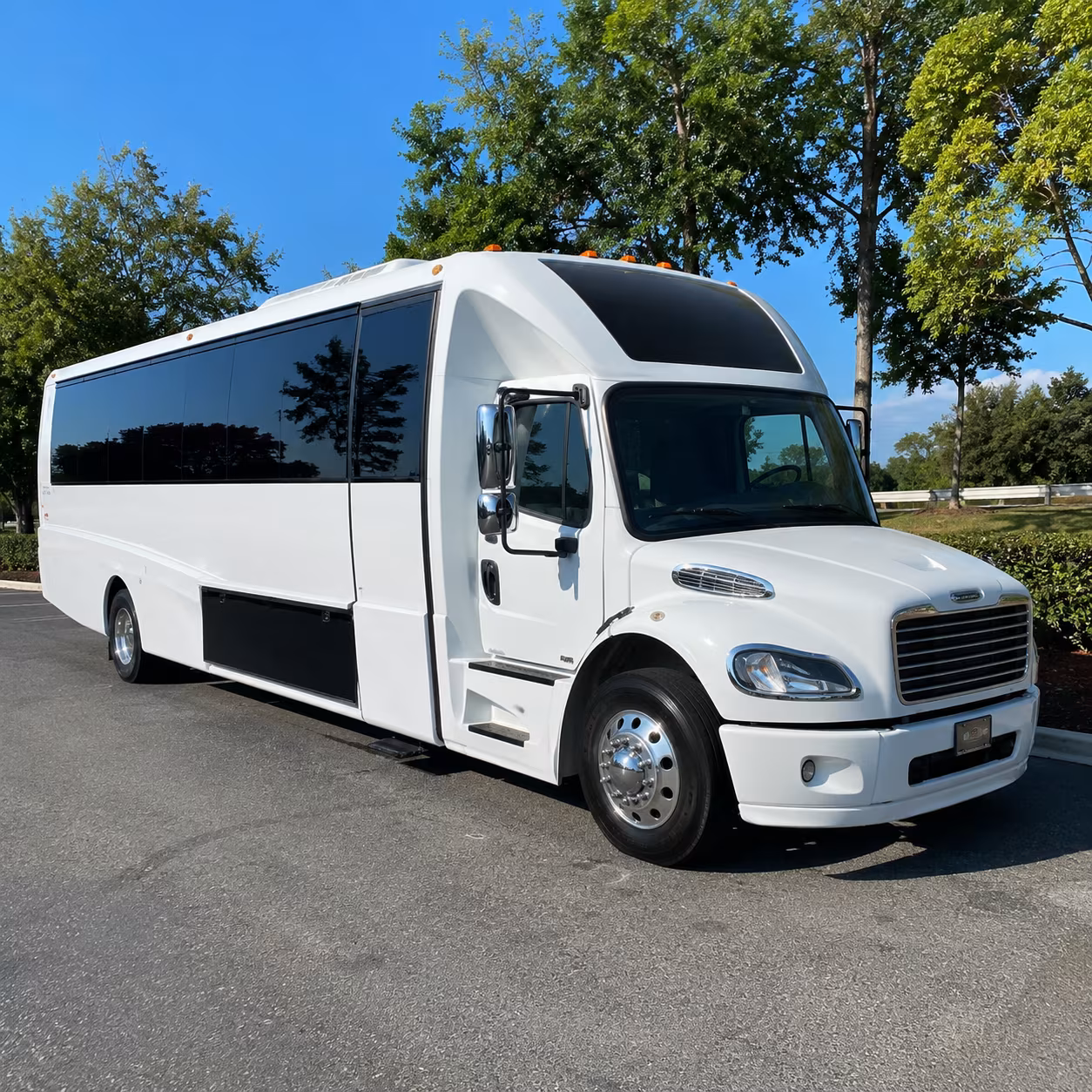 Passenger seating aboard a party bus rental serving Oceanside