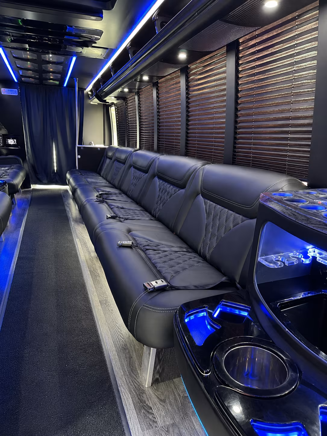 Oceanside Birthday, Sweet 16, & Quinceañera Transportation party bus exterior