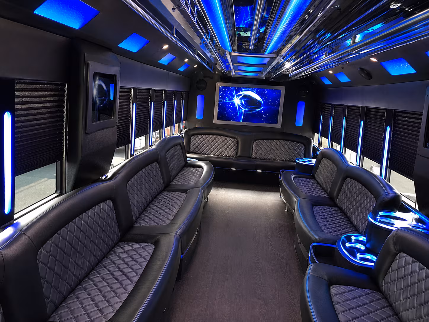Oceanside Prom & Homecoming Transportation party bus interior