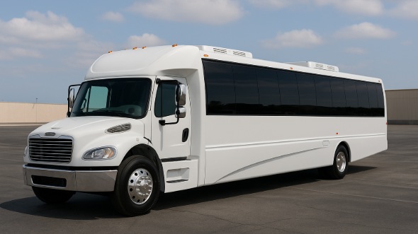 Exterior of Charter Bus Company La Mesa's 20 Passenger Party Bus in La Mesa