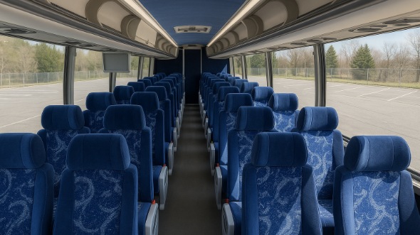 Interior of Charter Bus Company Oceanside's 40 Passenger Charter Bus in Oceanside