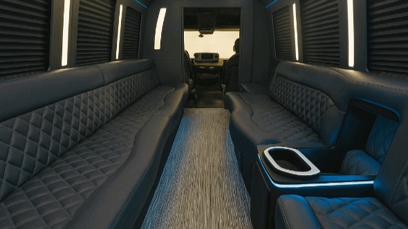 Interior of Charter Bus Company San Diego's 40 Passenger Party Bus in San Diego