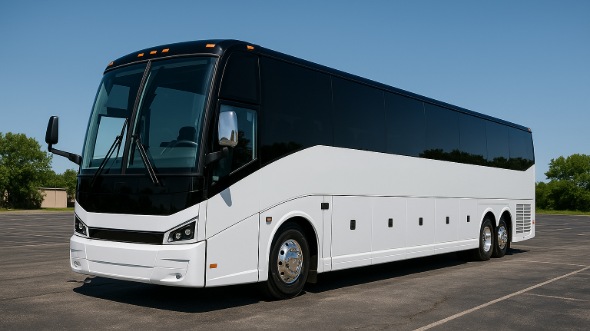Exterior of Charter Bus Company Santee's 40 Passenger Party Bus in Santee