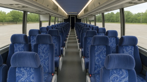 Interior of Charter Bus Company Oceanside's 45 Passenger Charter Bus in Oceanside