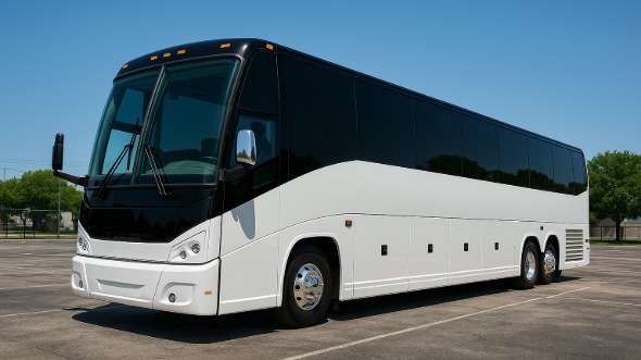 Exterior of Charter Bus Company Murrieta's 50 Passenger Party Bus in Murrieta