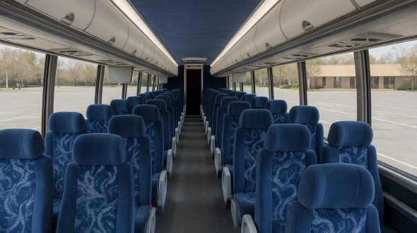 Interior of Charter Bus Company Oceanside's 54 Passenger Charter Bus in Oceanside