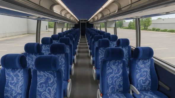 Interior of Charter Bus Company Oceanside's 56 Passenger Charter Bus in Oceanside