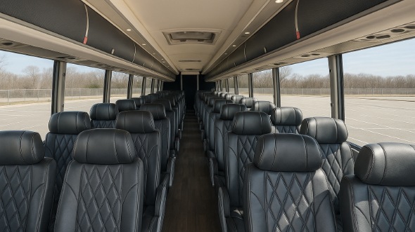 Interior of Charter Bus Company Oceanside's ADA Charter Bus in Oceanside