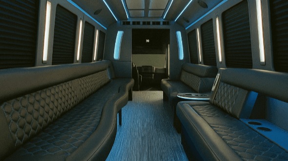 oceanside 20 passenger party bus interior